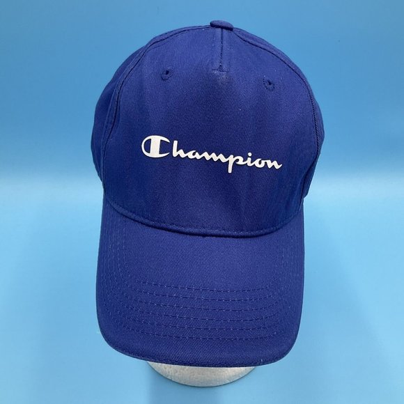 Champion Blue Hook & Loop Adjustable Cotton Cap Hat One Size - Picture 2 of 8